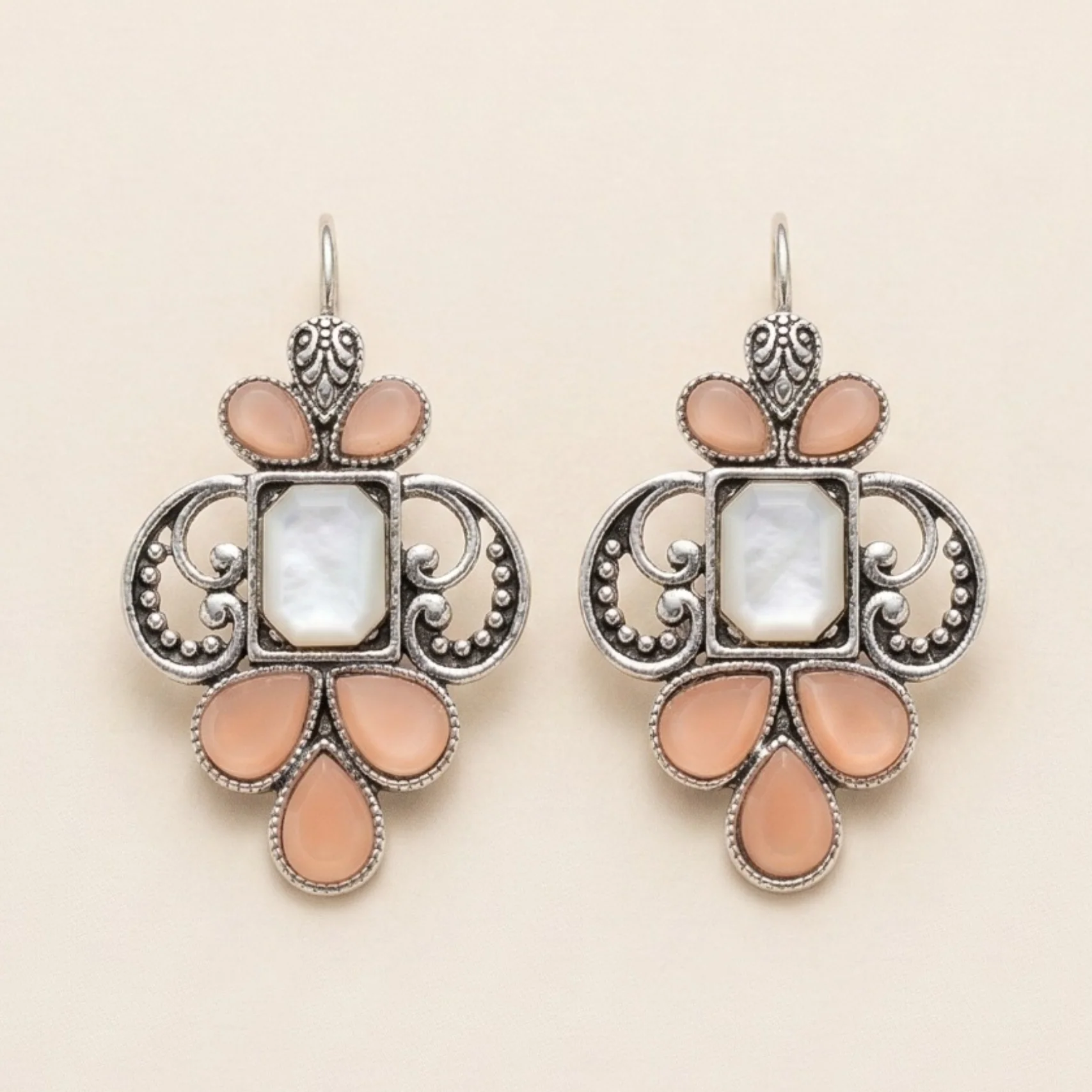 Royal Mint Pearl Oxidised Earrings - Image 4