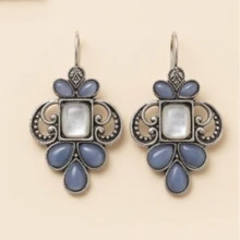 Royal Mint Pearl Oxidised Earrings - Image 5