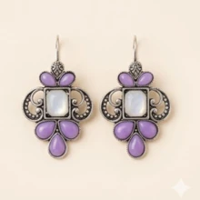 Royal Mint Pearl Oxidised Earrings - Image 6