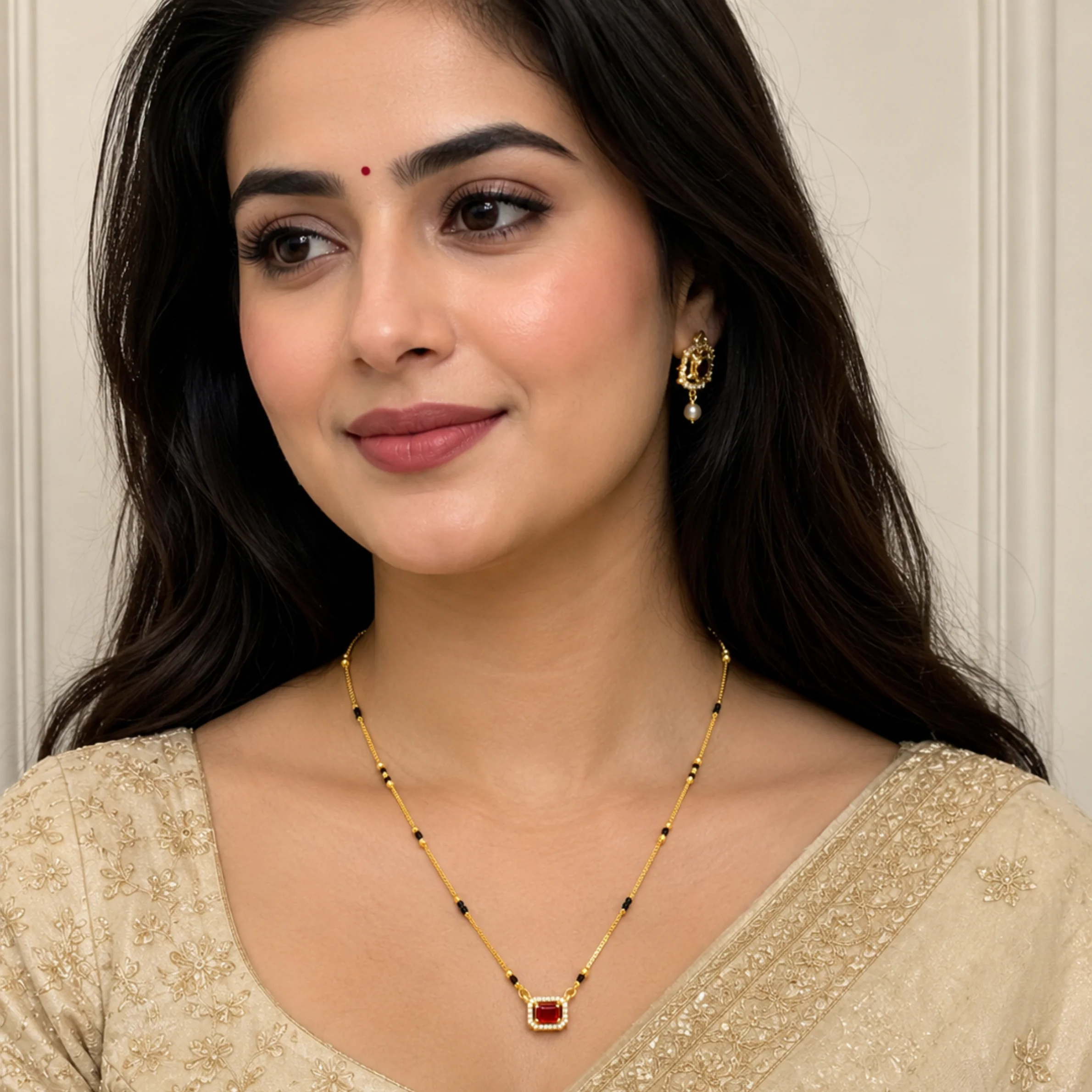 Royal Red Charm Mangalsutra - Image 2