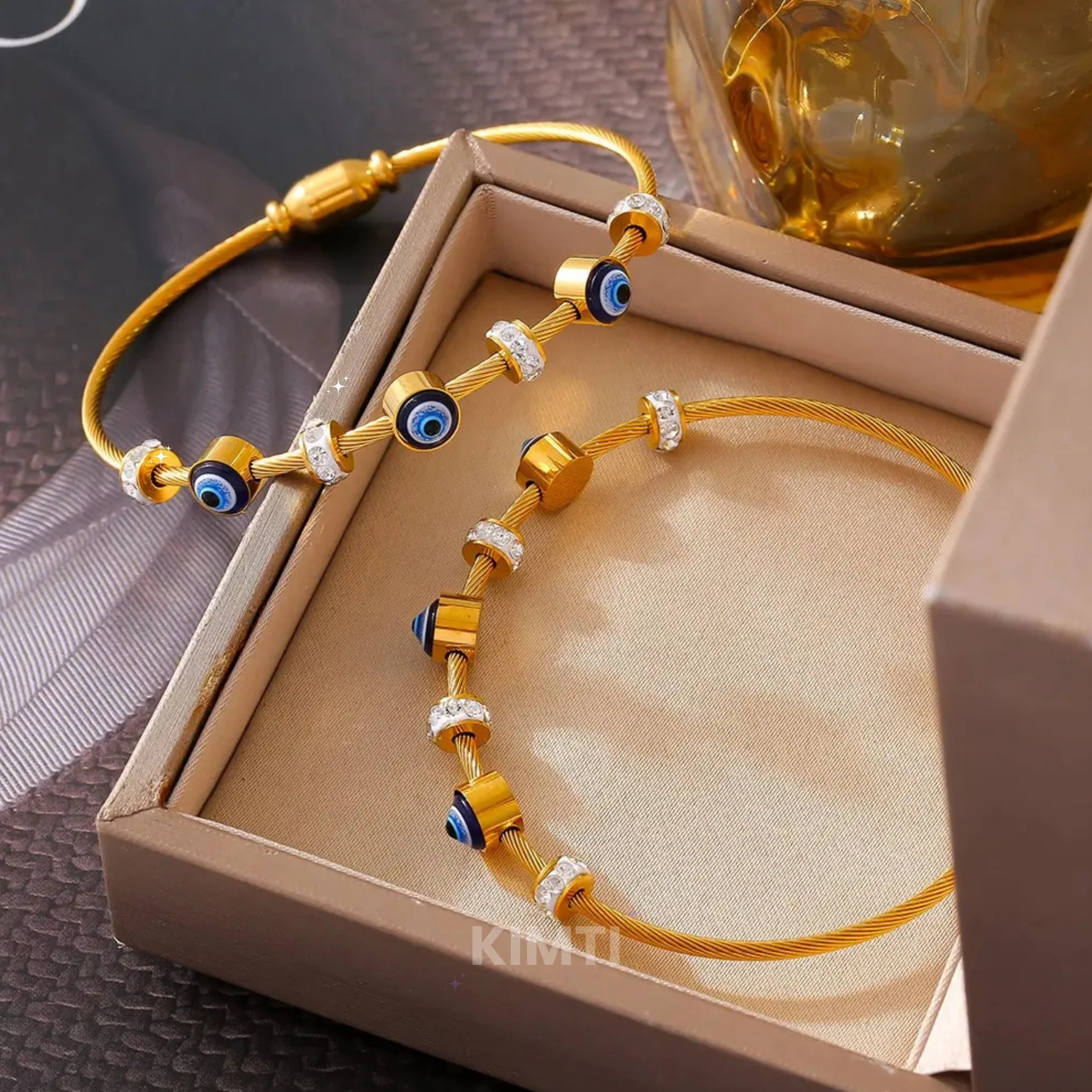 Evil Eye 18K Gold Plated Bracelet - Image 3