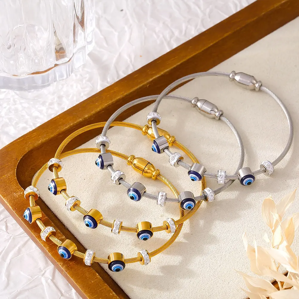 Evil Eye 18K Gold Plated Bracelet - Image 4