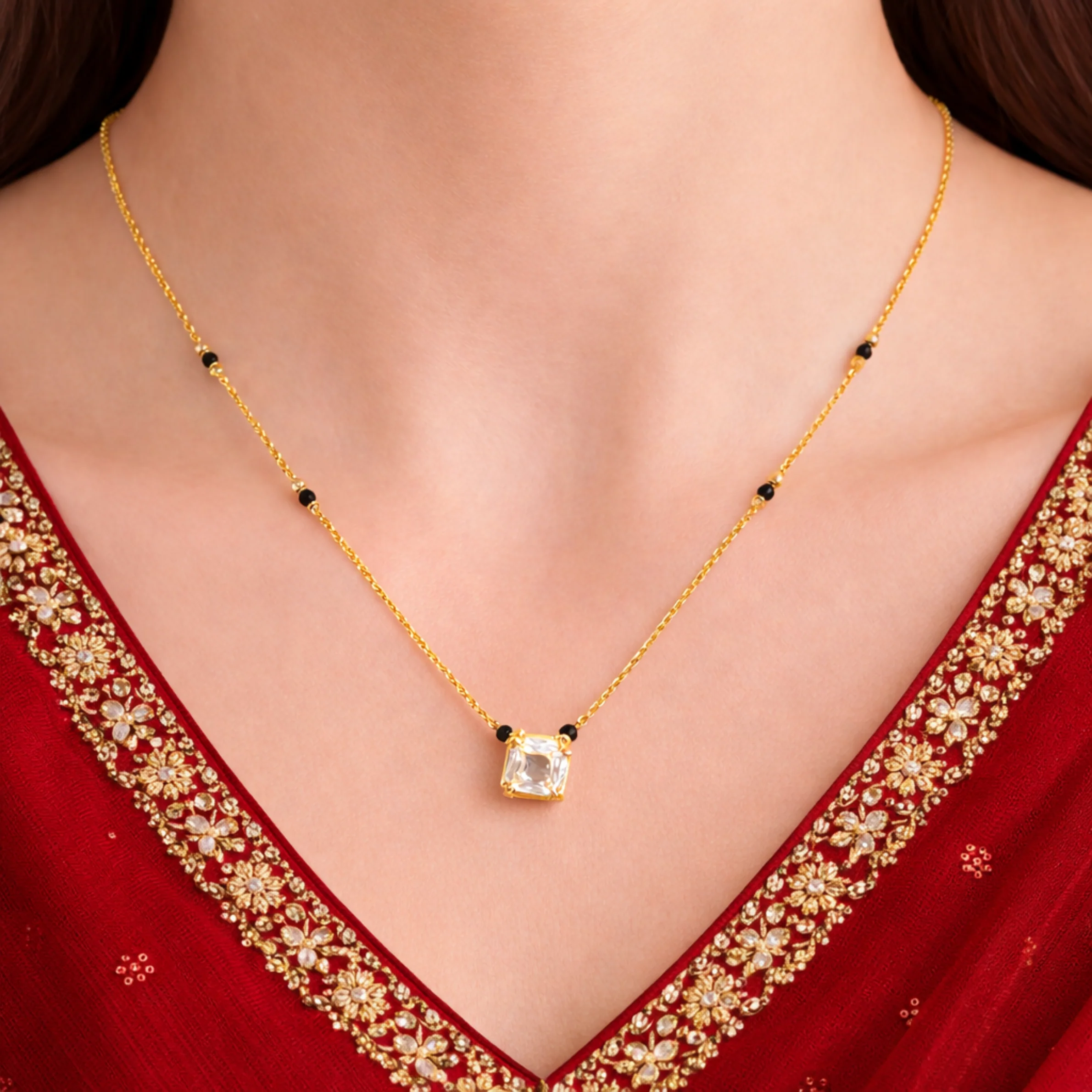 Saavi Solitaire Grace Mangalsutra - Image 2