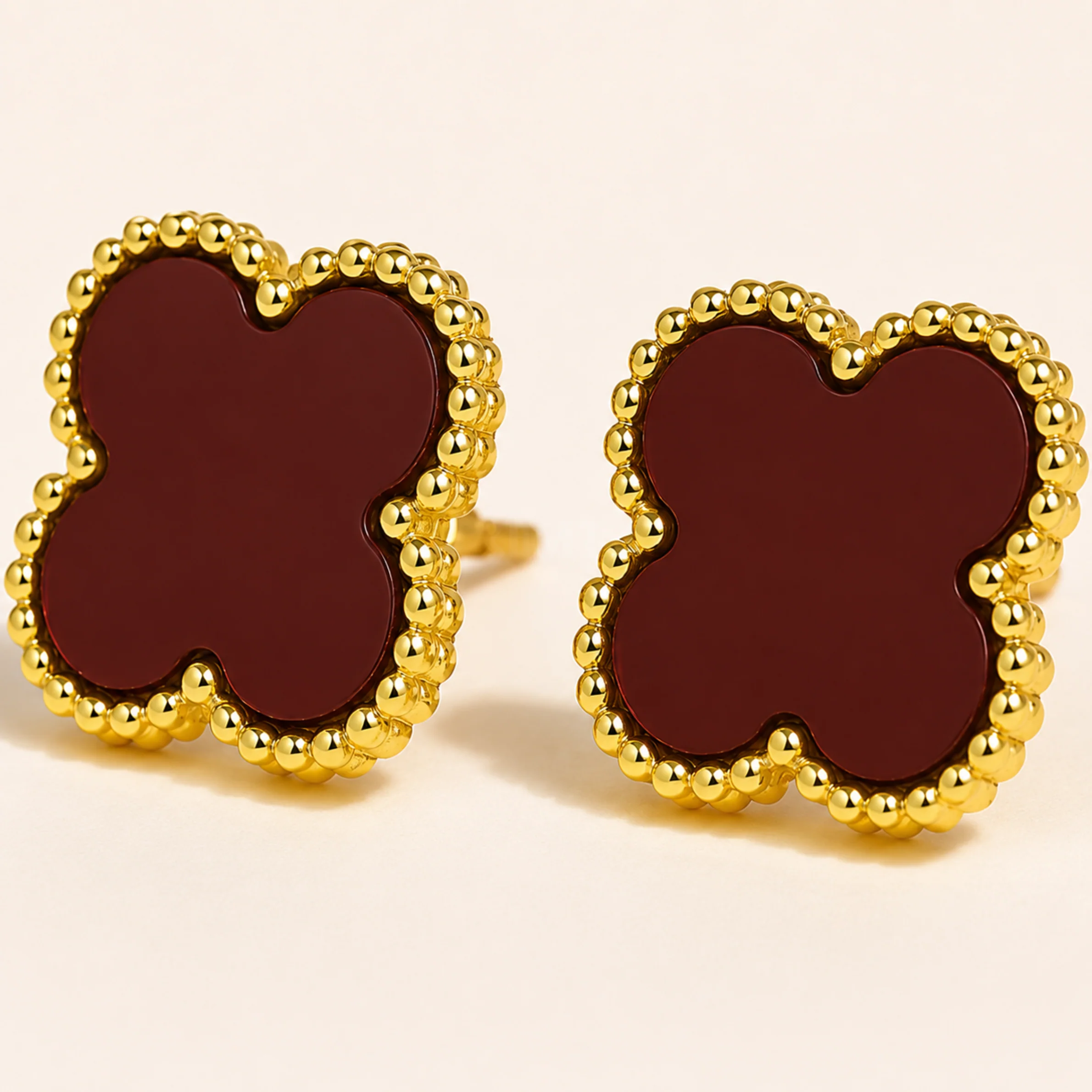 Scarlet Clover Anti Tarnish Stud Earrings Rs. 99 - Image 4