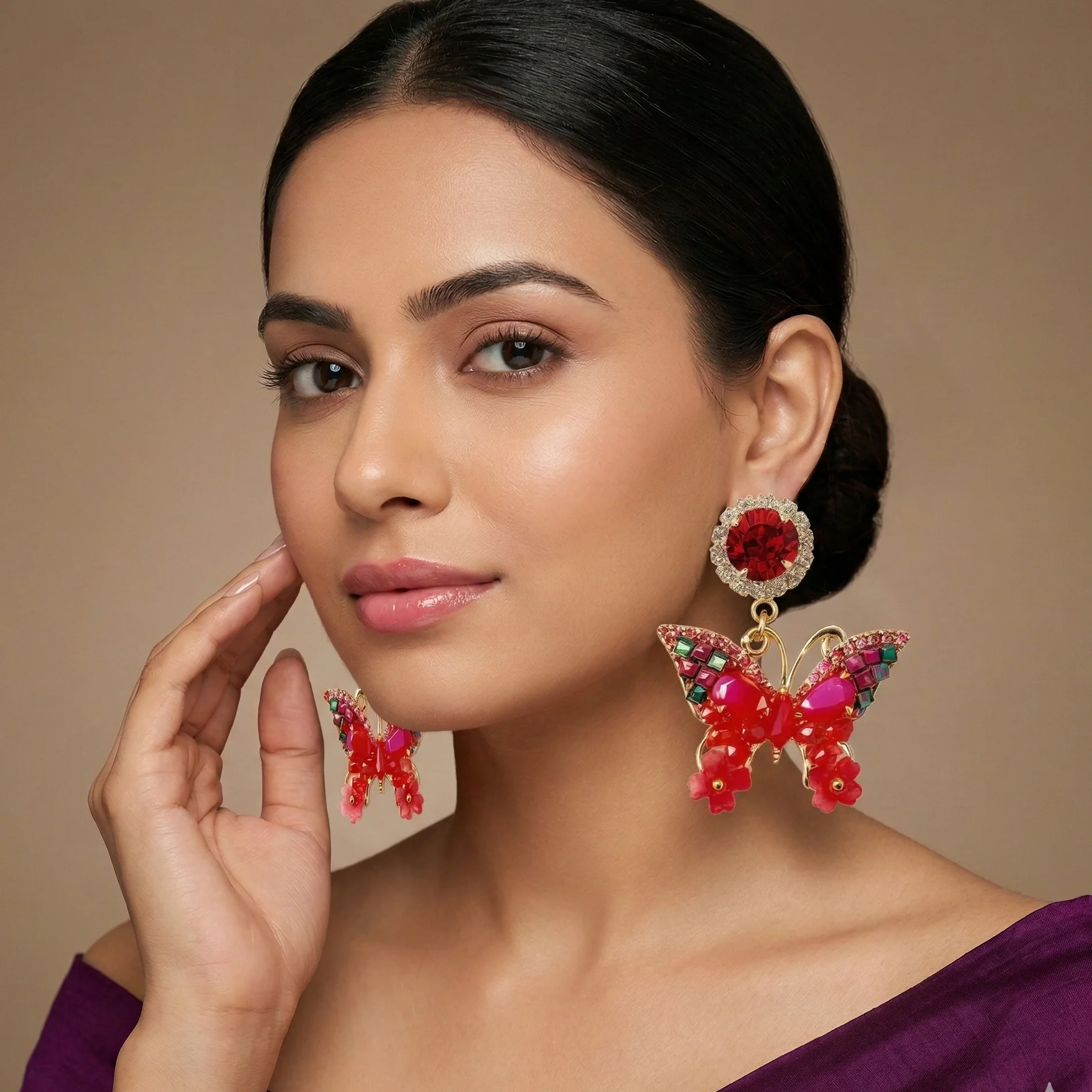 Scarlet Wings Turkesh Earring - Image 2