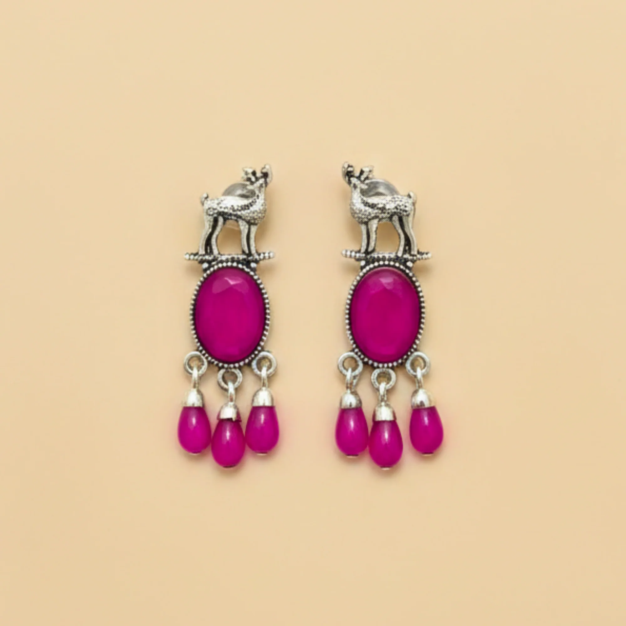 Set of 12 Oxidized Earrings with Black Jewellery Box - Image 11