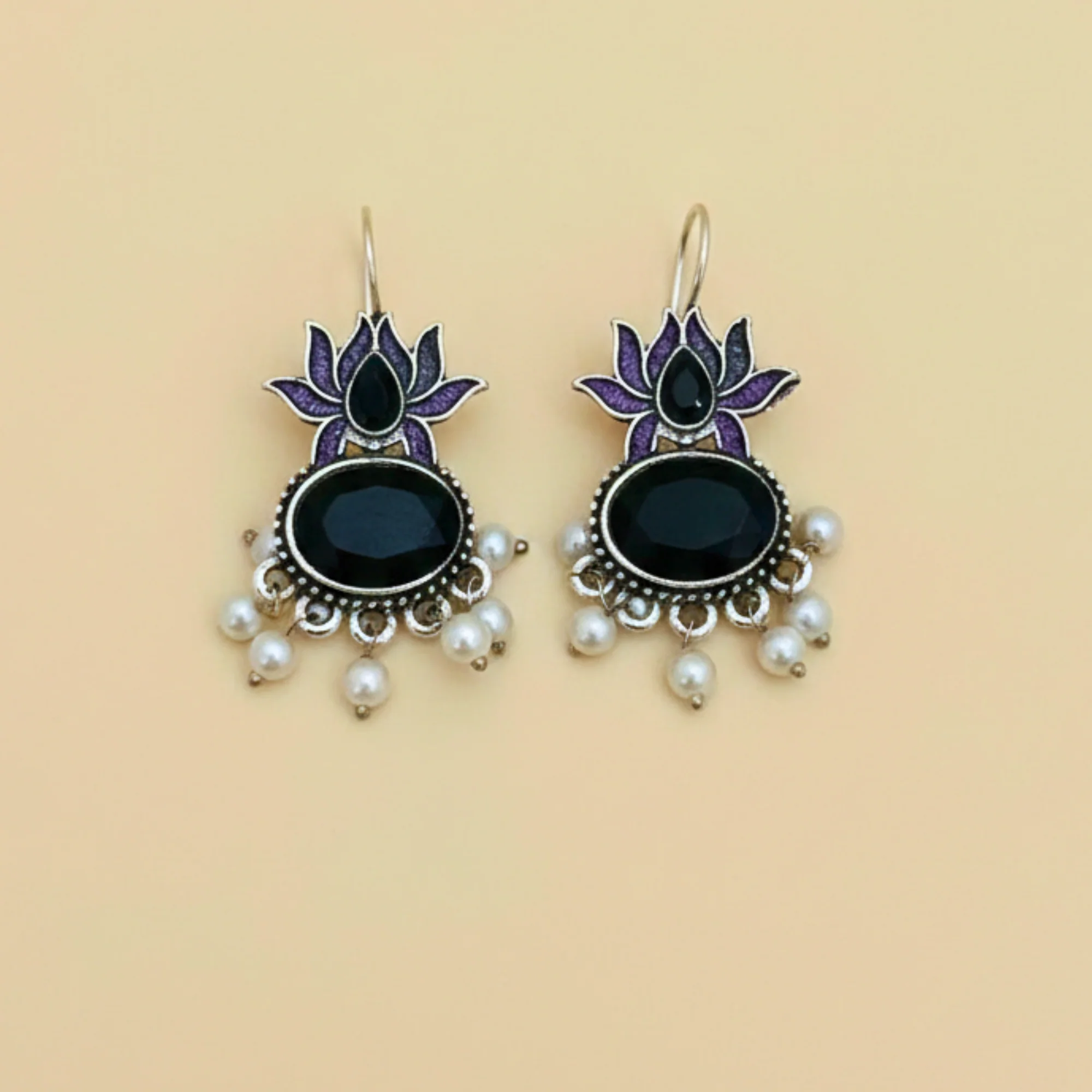 Set of 12 Oxidized Earrings with Black Jewellery Box - Image 4