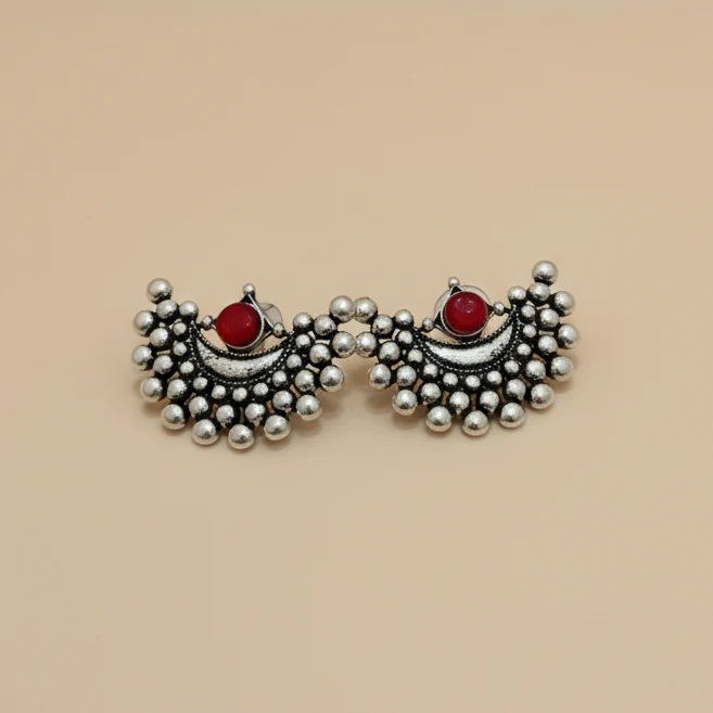 Set of 12 Oxidized Earrings with Black Jewellery Box - Image 5