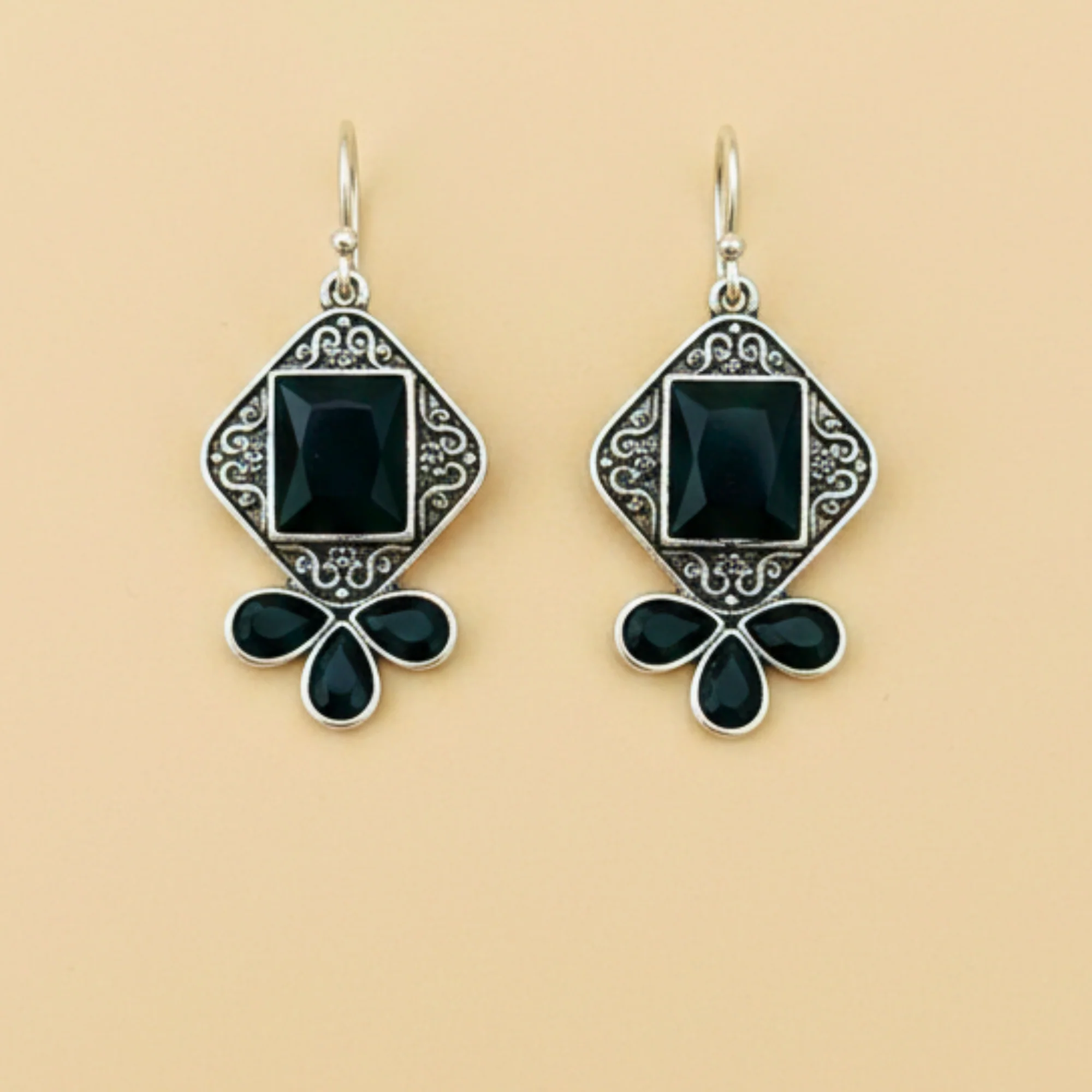 Set of 12 Oxidized Earrings with Black Jewellery Box - Image 8