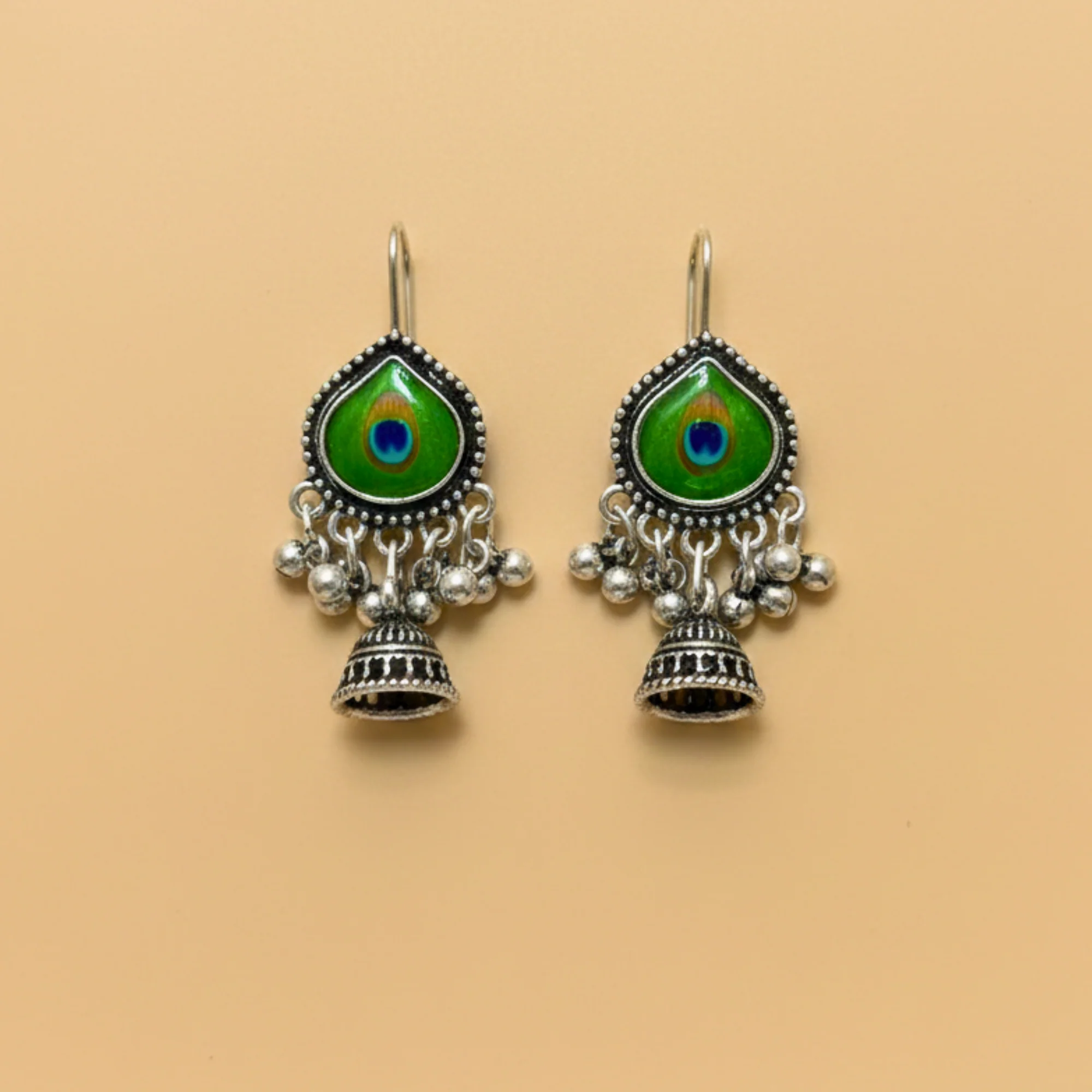 Set of 12 Oxidized Earrings with Black Jewellery Box - Image 9