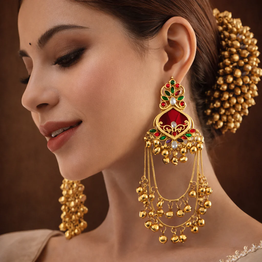 Shahi Gulnaar Kashmiri Earring - Image 2