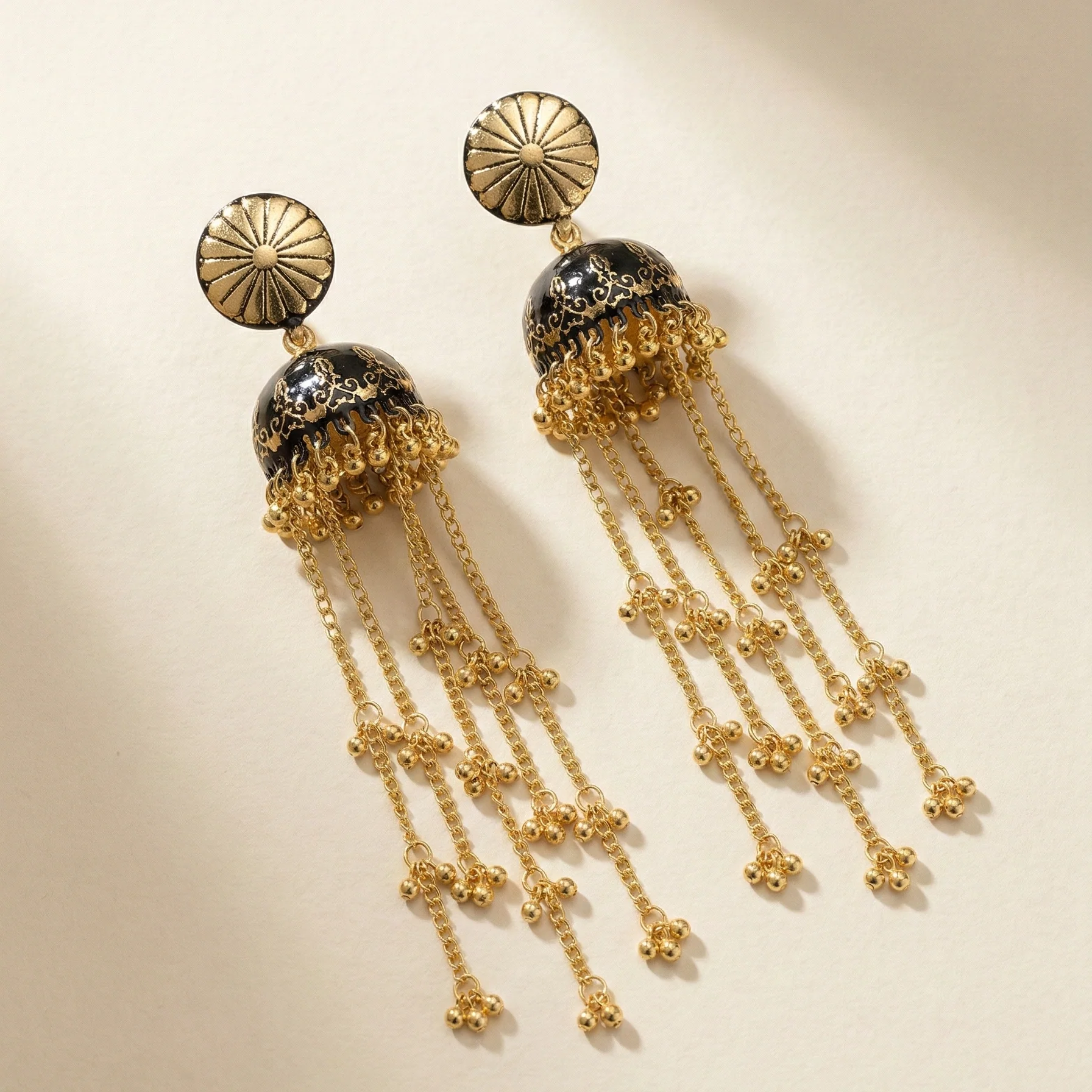 Shahi Swarn Lahari Kashmiri Earring - Image 4