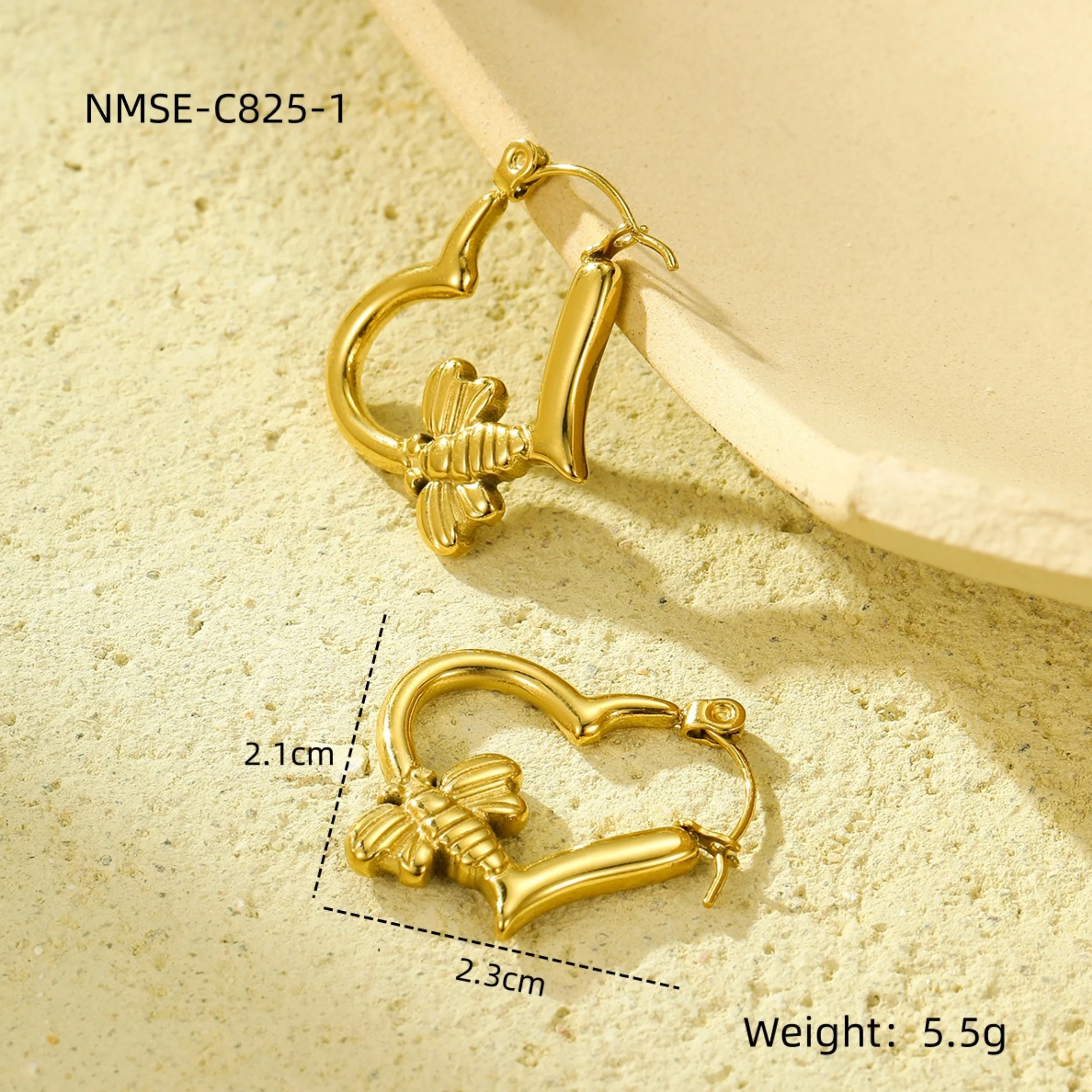 18K Gold Plated Sharp Falcon Hoop Anti Tarnish Earring - Image 6