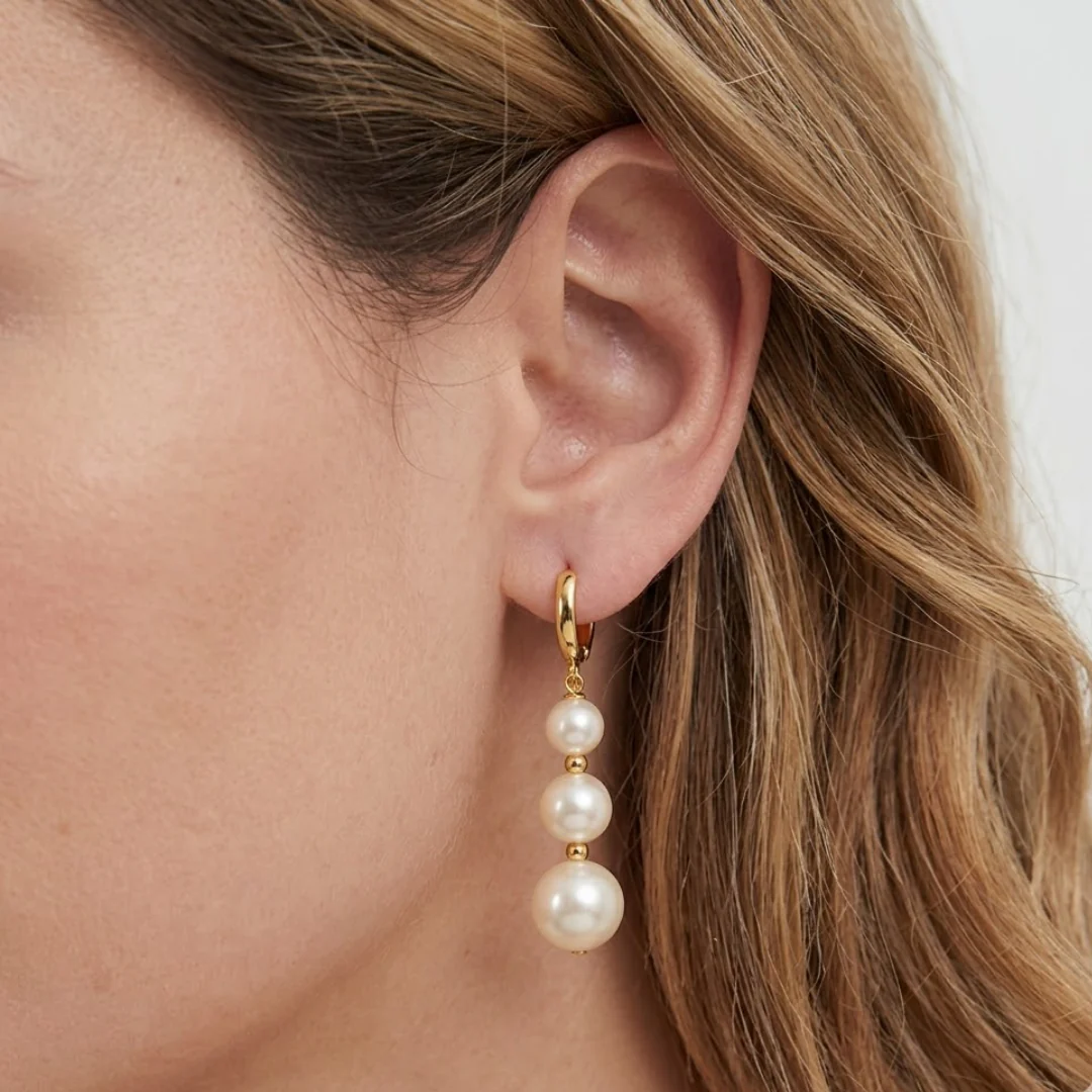 Shell Pearl Earrings - Image 2