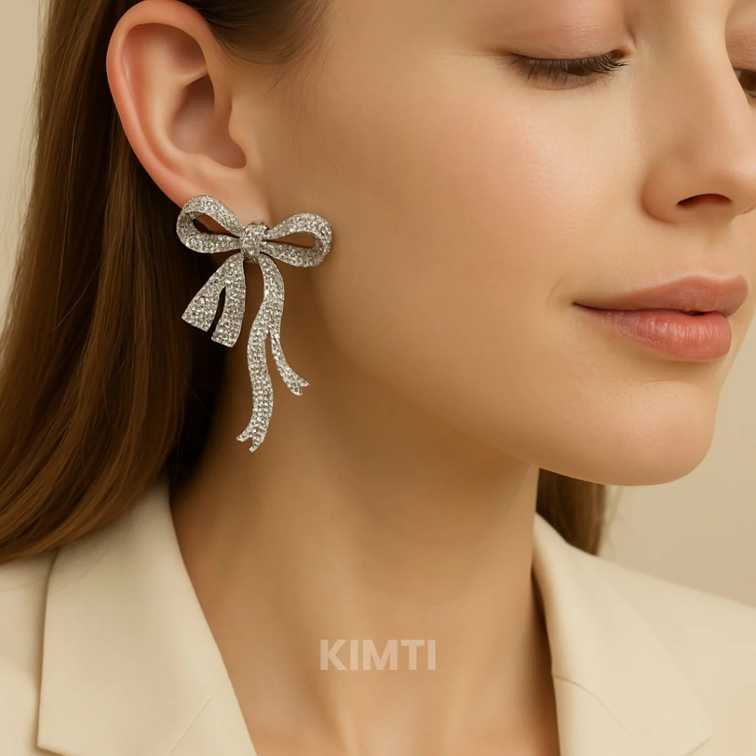 Silver Butterfly Drop Earring - Image 2