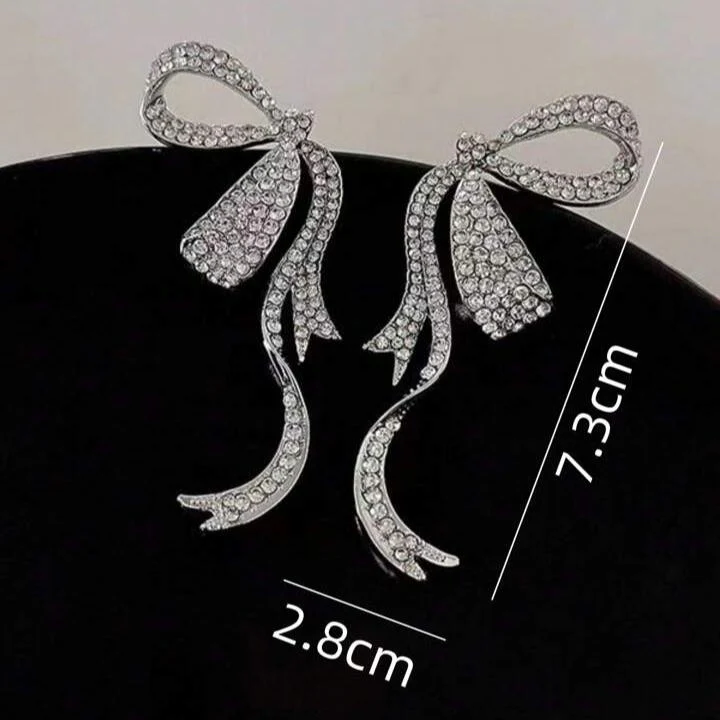 Silver Butterfly Drop Earring - Image 4