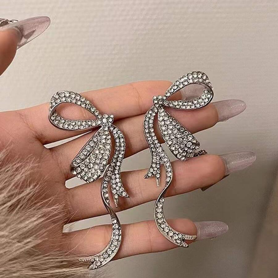 Silver Butterfly Drop Earring - Image 6