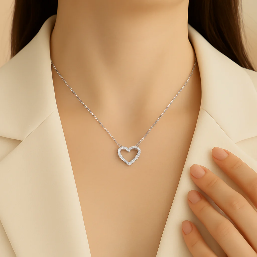 Silver Heart Necklace - Image 2