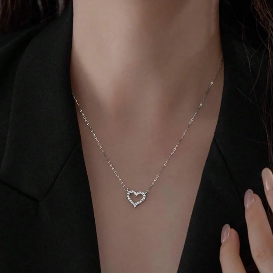 Silver Heart Necklace - Image 3