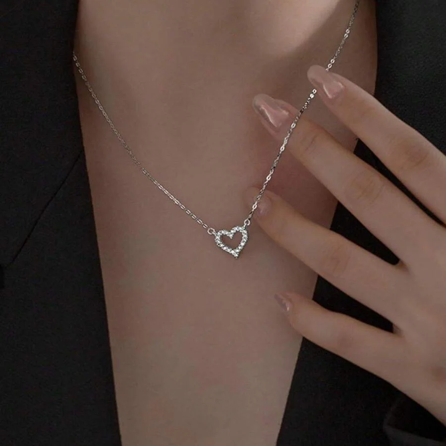 Silver Heart Necklace - Image 4