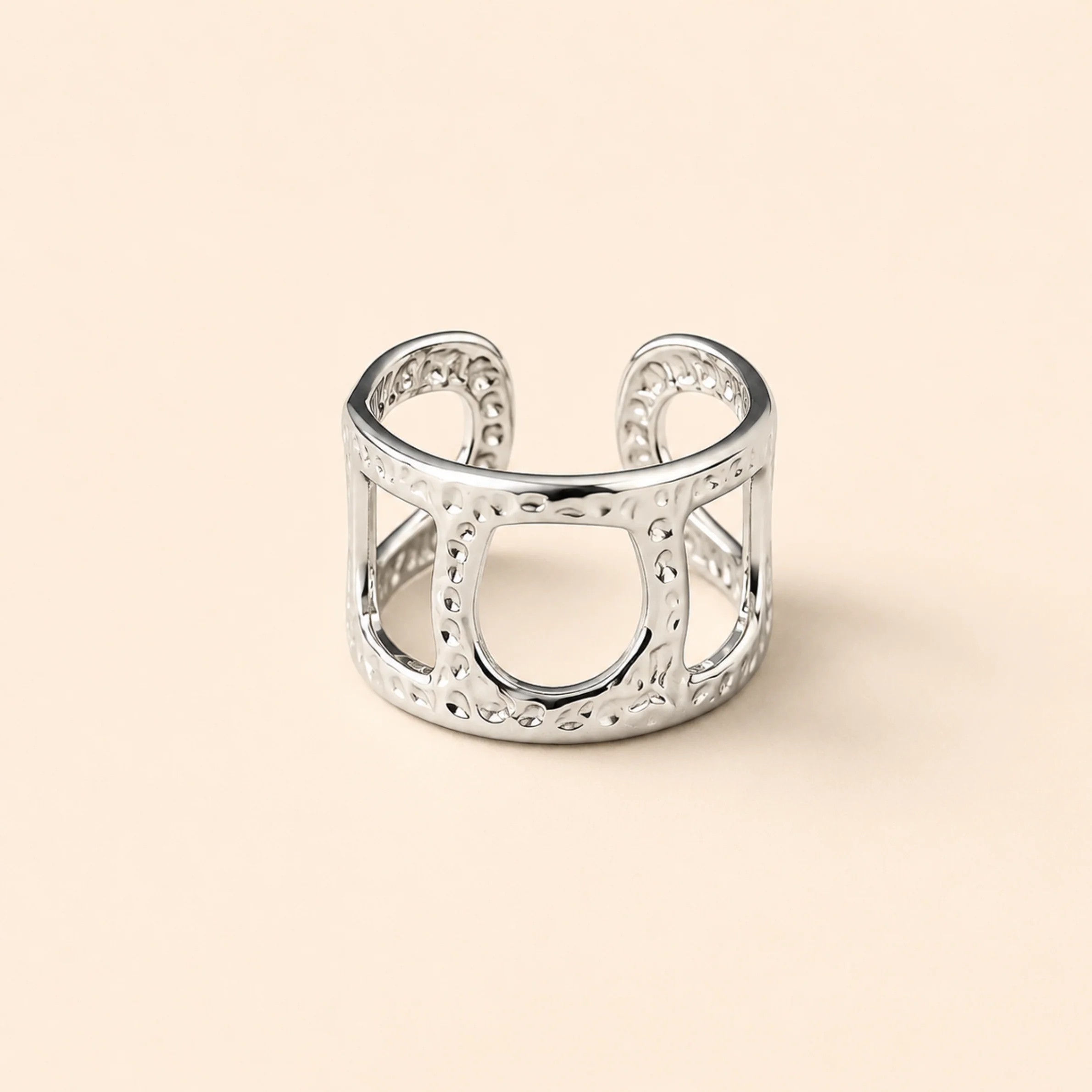 Silver Plated Open Circle Ring