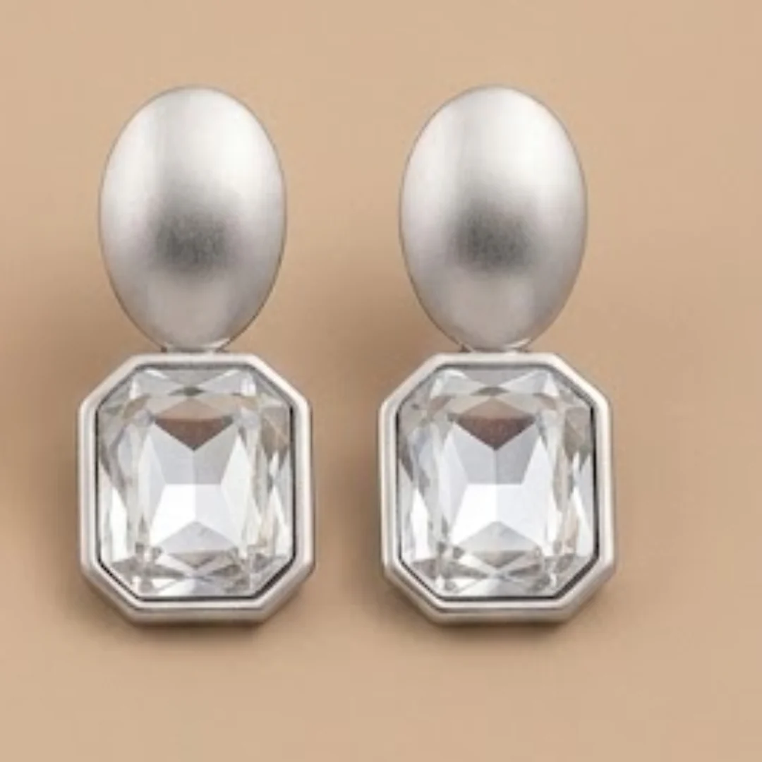 Silver Radiance Crystal Earrings