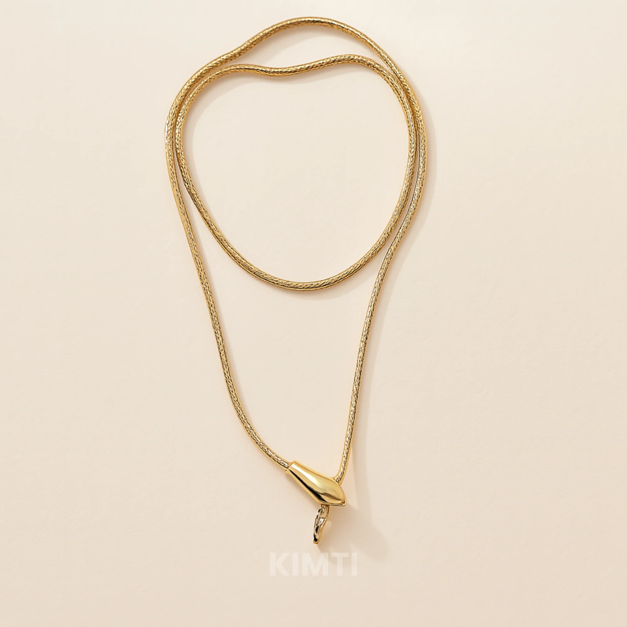 Gold-Plated Luxe Snake Necklace