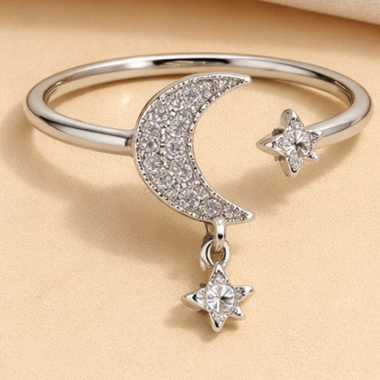 Starlight Moon Charm Ring - Image 3
