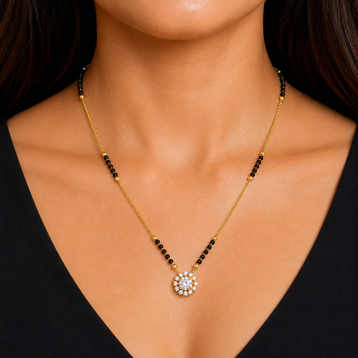 Sunflower Sparkle Mangalsutra