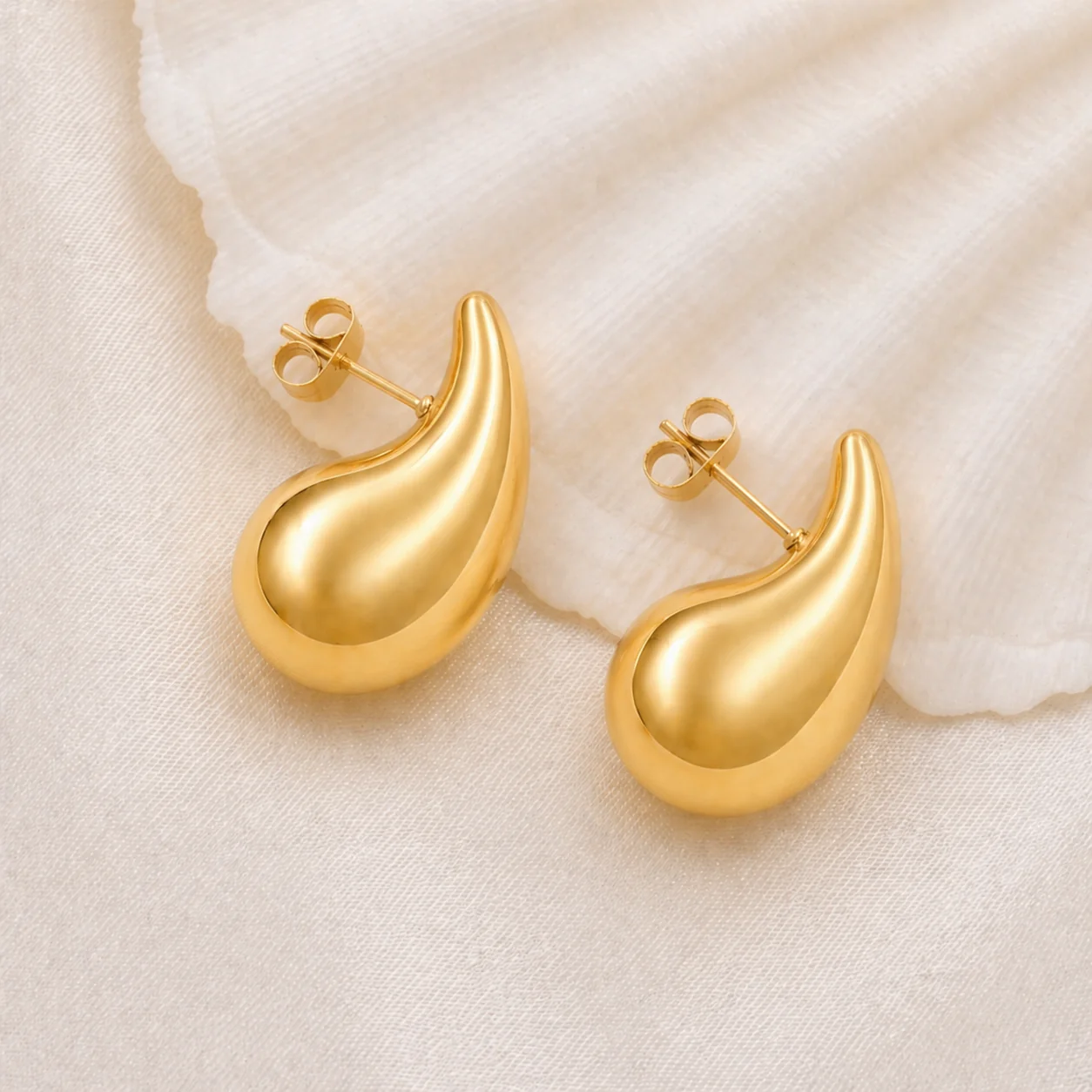 Tear Drop Golden Earring - Just Rs. 49 - Image 4