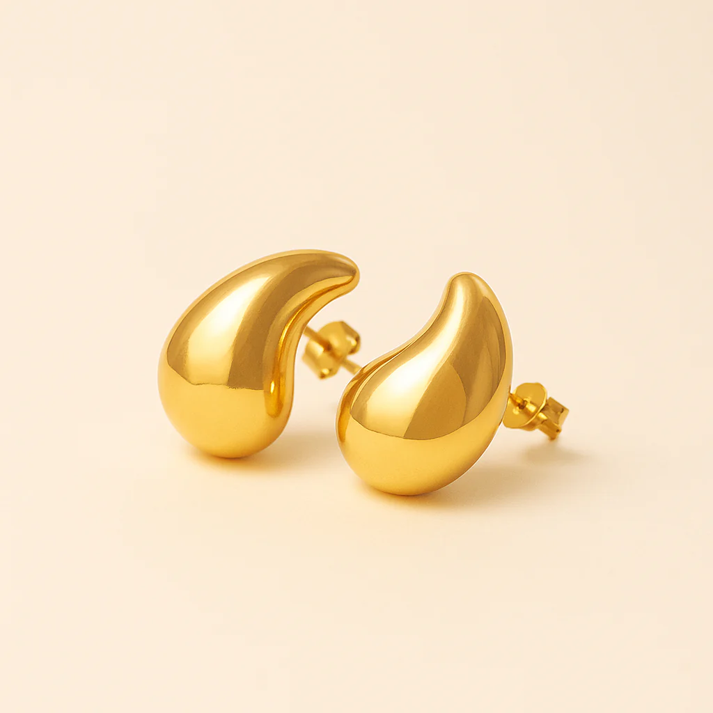 Tear Drop Golden Earring - Just Rs. 49 - Image 5