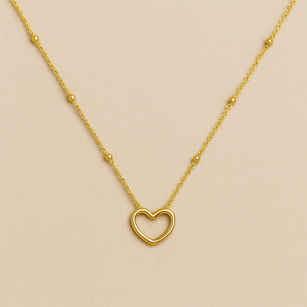 Tewiky Cute Heart  Anti-Tarnish Necklace