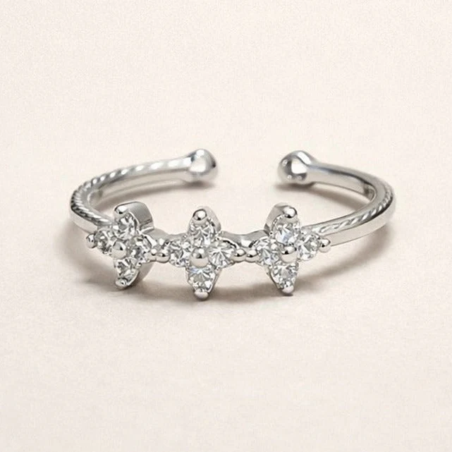 Trio Spark Flower Ring - Image 3