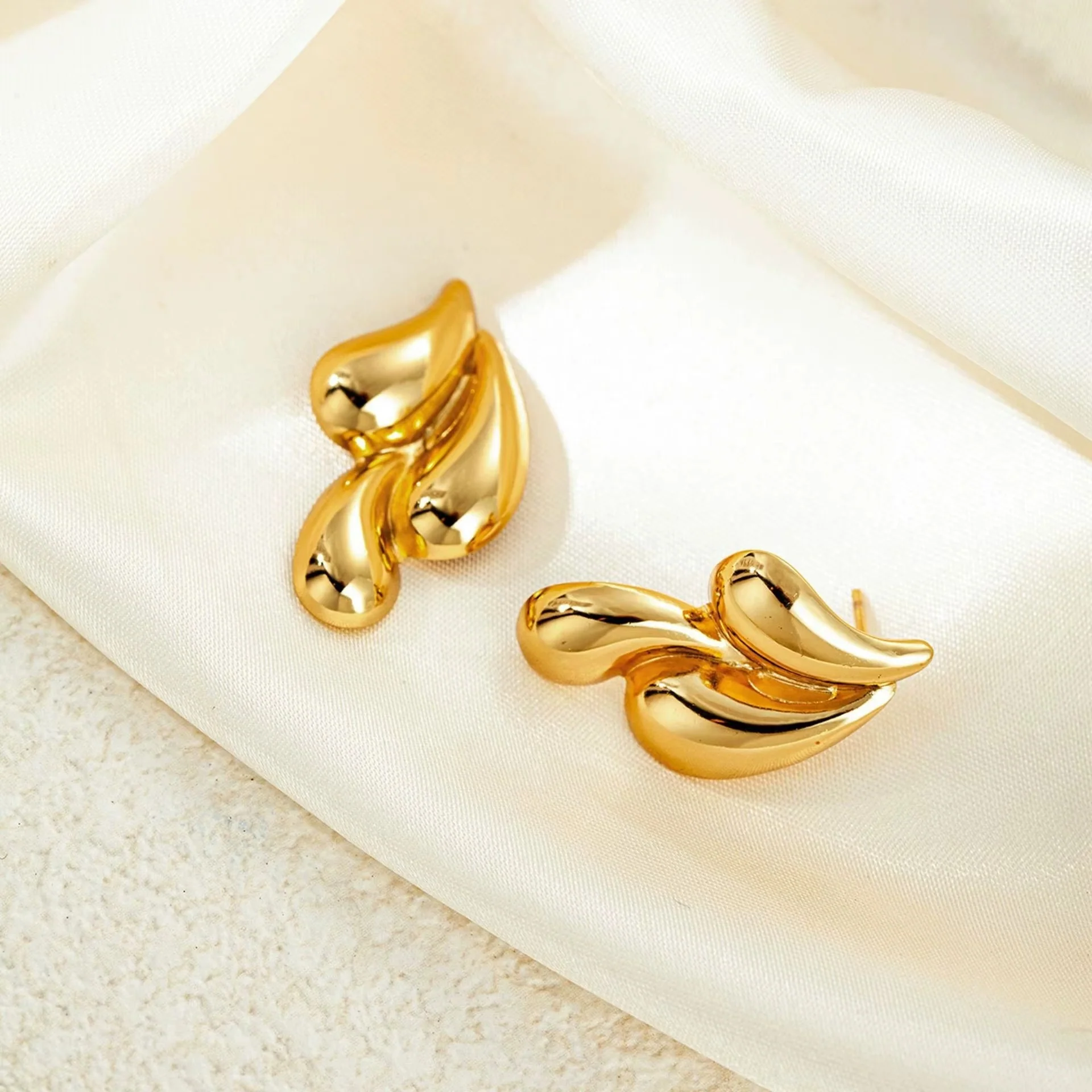 Triple Water Drop Earrings - Image 2