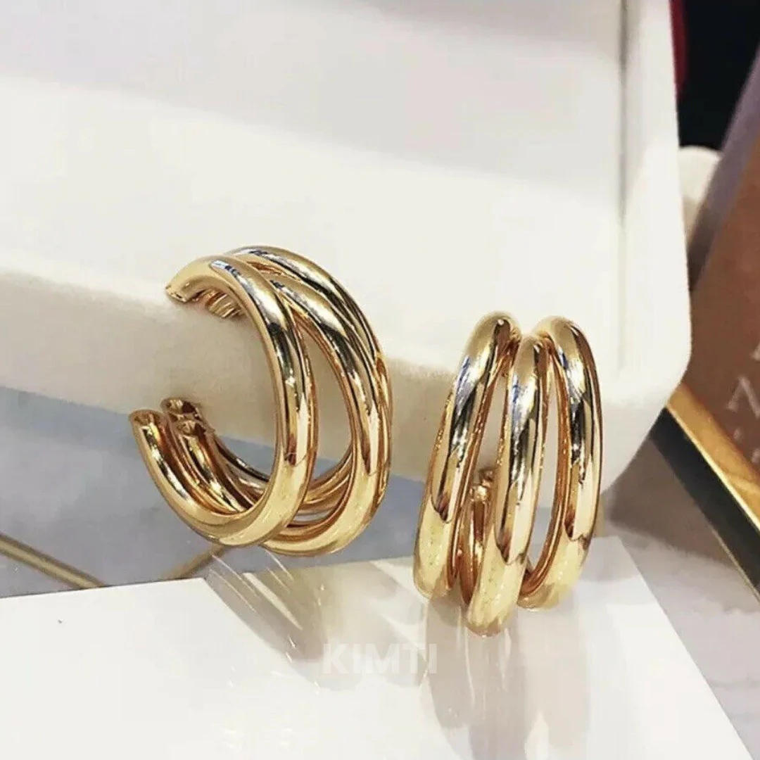Just Rs. 49 Turn Him On Golden Hoops Earring - Image 3