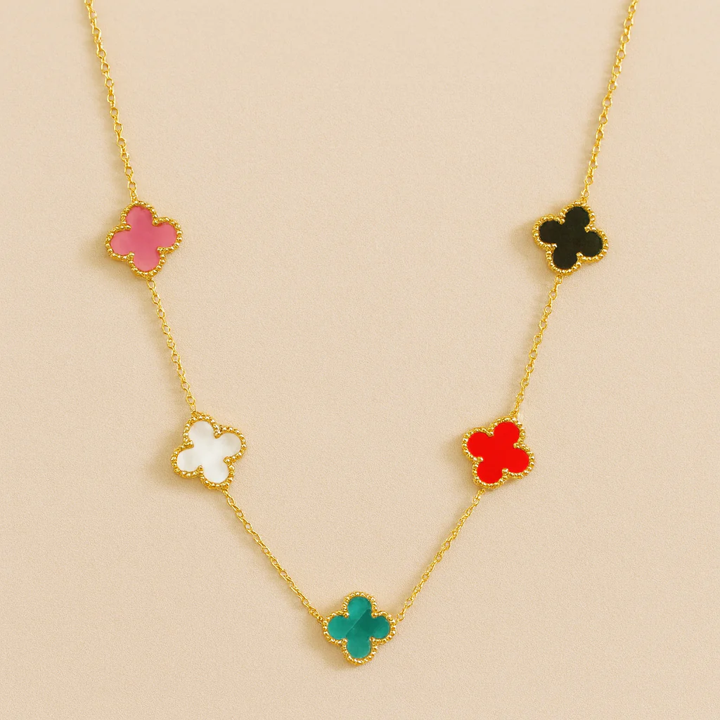 Vivid Clover Anti Tarnish Necklace - Image 2