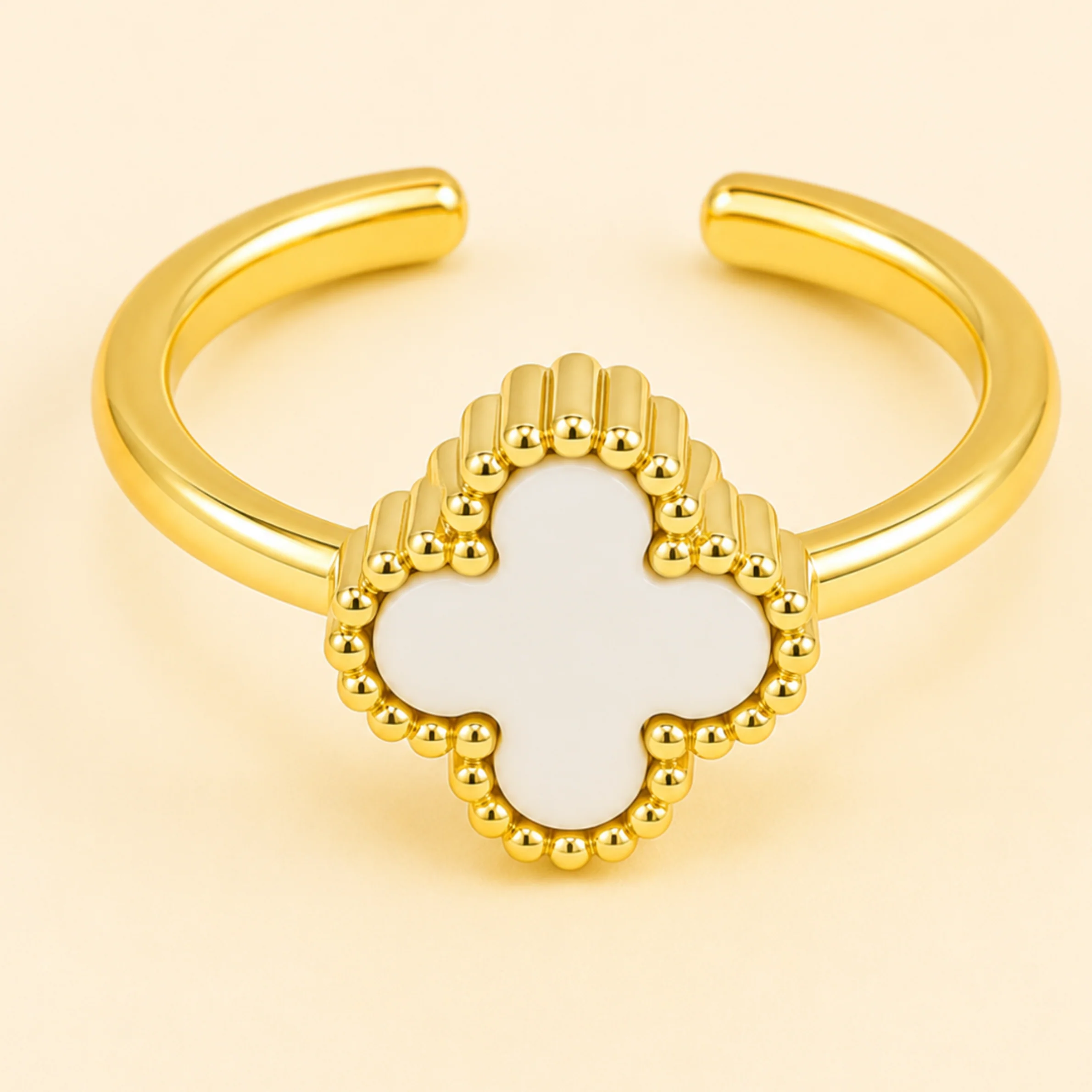 White Clover Anti Tarnish Ring - Image 5