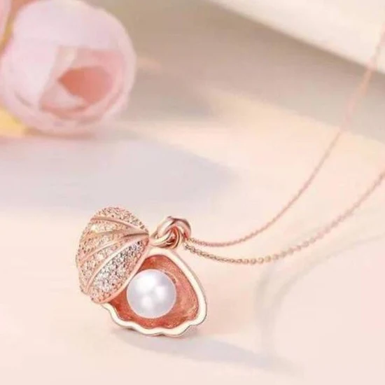 Anti Tarnish White Pearl Necklace - Image 4