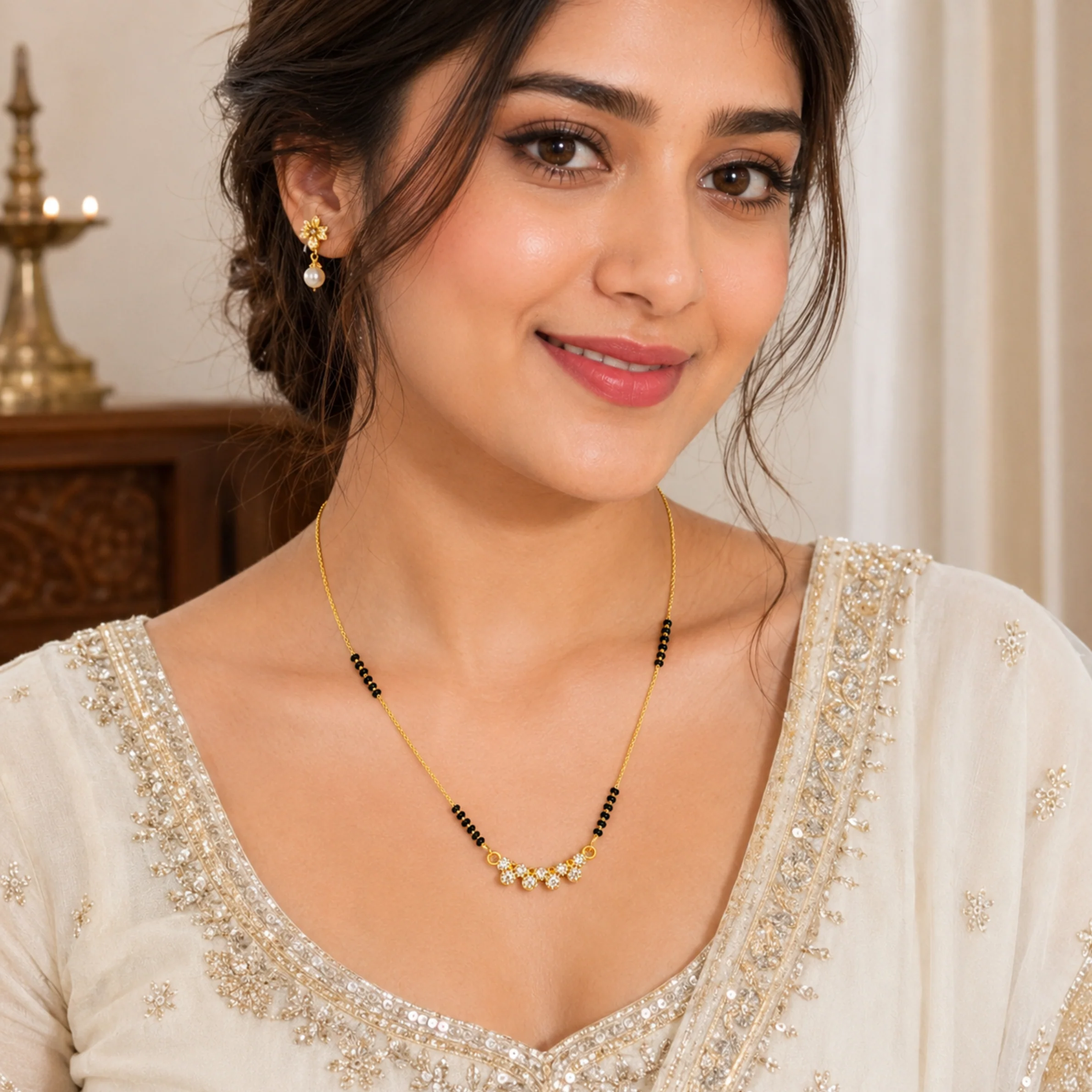 Zariya Diamond Charm Mangalsutra - Image 2