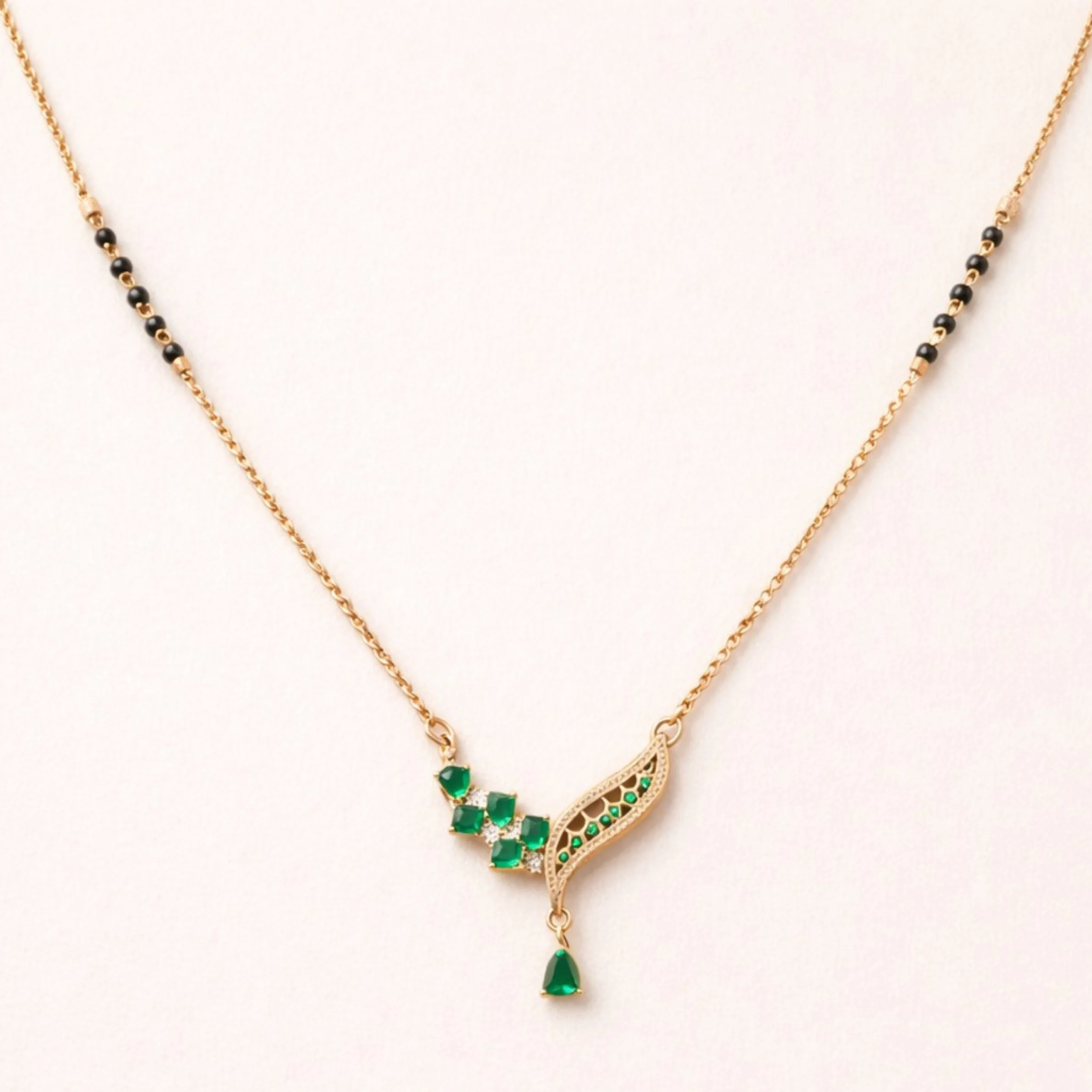 Zoya Emerald Charm Mangalsutra